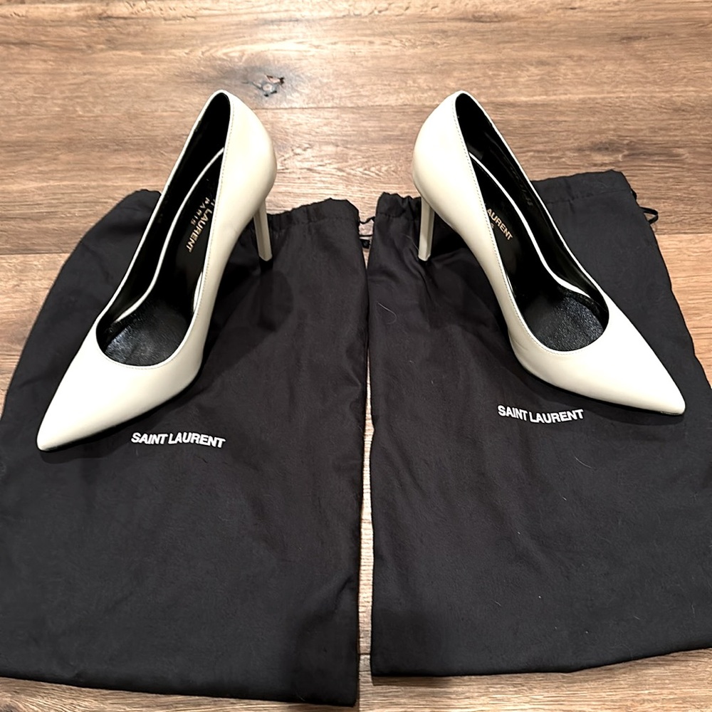 RARE Saint Laurent YSL ANJA POINTED TOE PUMPS High Heels Size 38